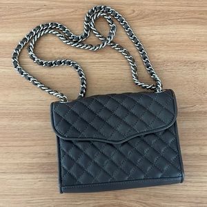 Rebecca minkoff gray crossbody quilted charcoal